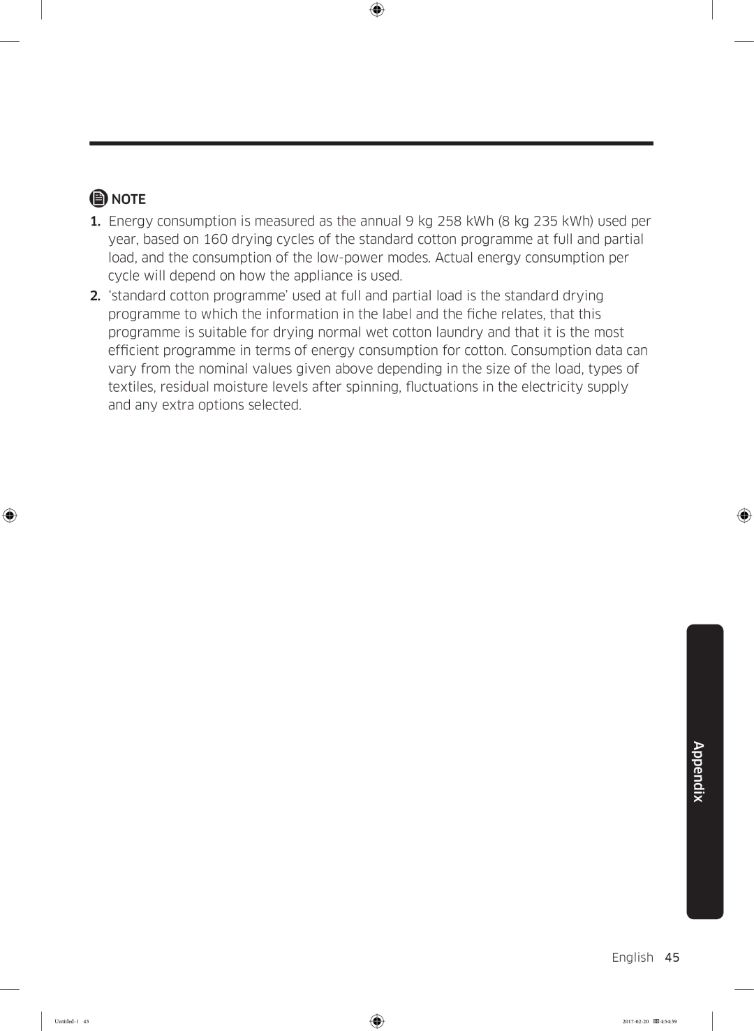 Samsung DV90M6200EW/EE manual English 45  